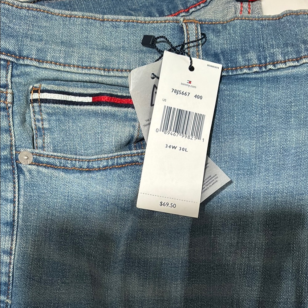 Tommy Hilfiger Men's slim Light Blue Jeans 34 x 30